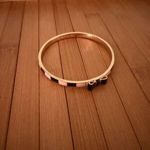 kate spade Gold Bangle with Pink and Navy Enamel Bow
